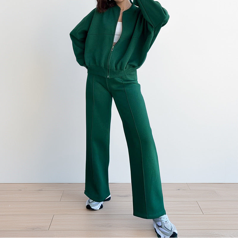Plush Fashion Hub relaxed tie-waist lounge pants in soft fabric, shown in a casual fit with a comfortable waistband.