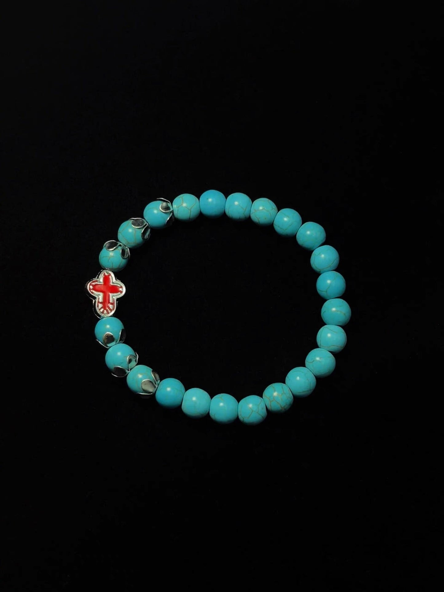 Vintage Turquoise Cross Bracelet Plush Fashion Hub