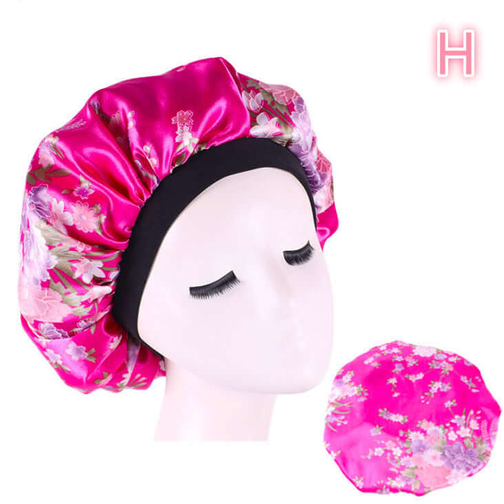 Beauty print Satin silk Bonnet sleep night capTransform your sleep routine with our Beauty print Satin silk Bonnet! Made with a luxurious blend of polyester and spandex, this bonnet is perfect for all seasons. SBonnetPlush Fashion ShopPlush Fashion ShopBeauty print Satin silk Bonnet sleep night cap