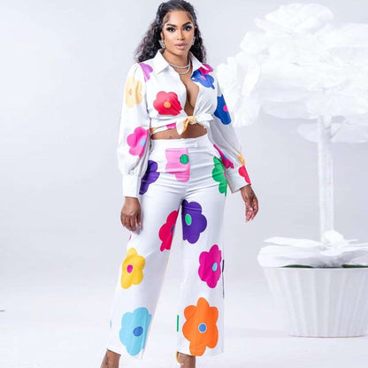 Women's Fashion Color Printed Two-piece Pant SetElevate your style with our Women's Fashion Color Printed Two-piece Pant Set! Make a statement with our vibrant color printed shirt and suit, crafted from high-quali2 piece setPlush Fashions ShopPlush Fashion Shop