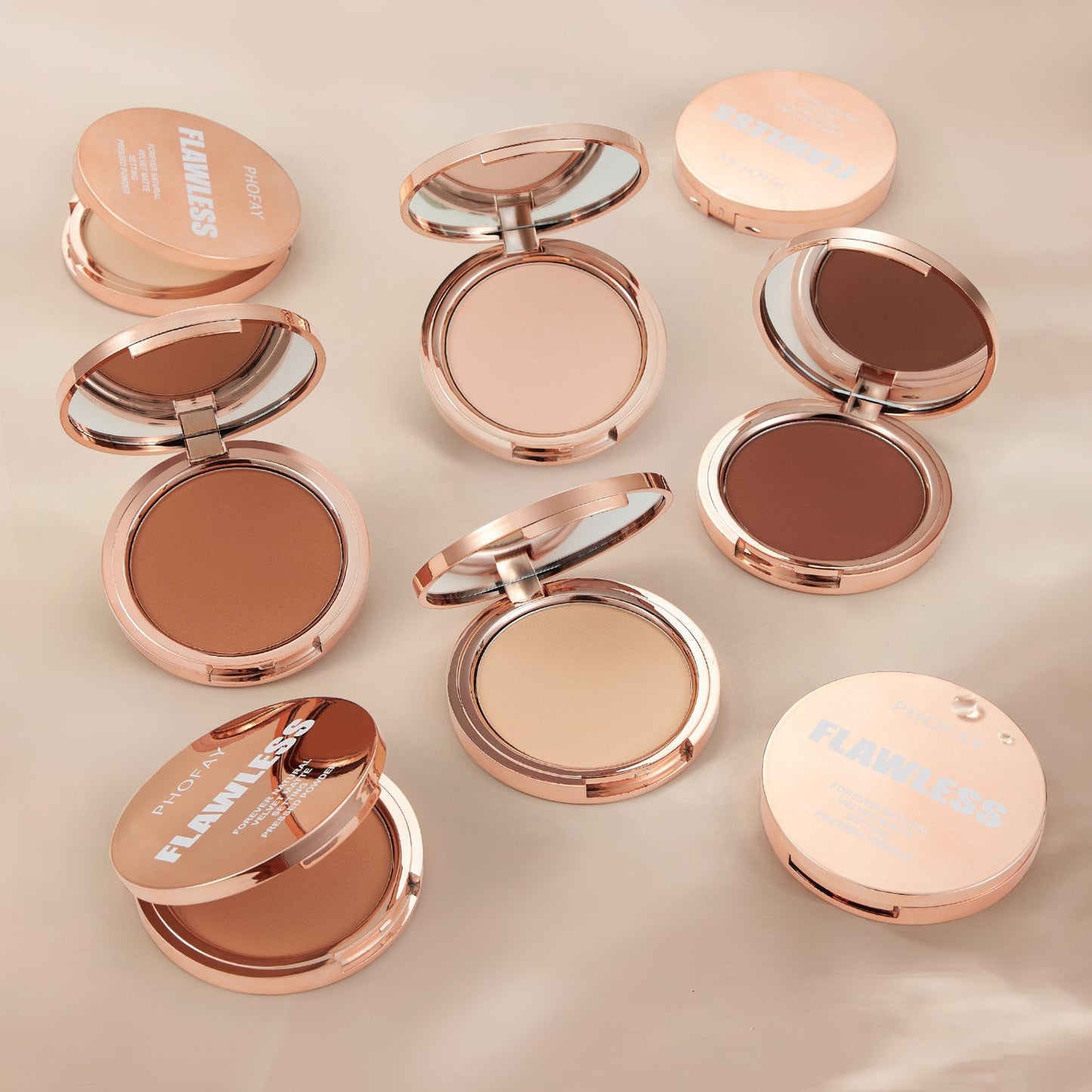 PHOFAY Matte Setting Pressed PowderNet Weight: 8g
Functions: Flawless, Matte
Suggested Usage: -Using the Powder-puff, apply the powder around the nose, T-zone, and any other oily areas that need to bePressed PowderPlush Fashion ShopPlush Fashion ShopPHOFAY Matte Setting Pressed Powder