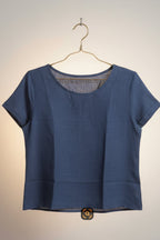 Casual FitiqueFit cotton linen solid-color T-shirt and shorts set in various colors, featuring a relaxed fit and comfortable fabric.