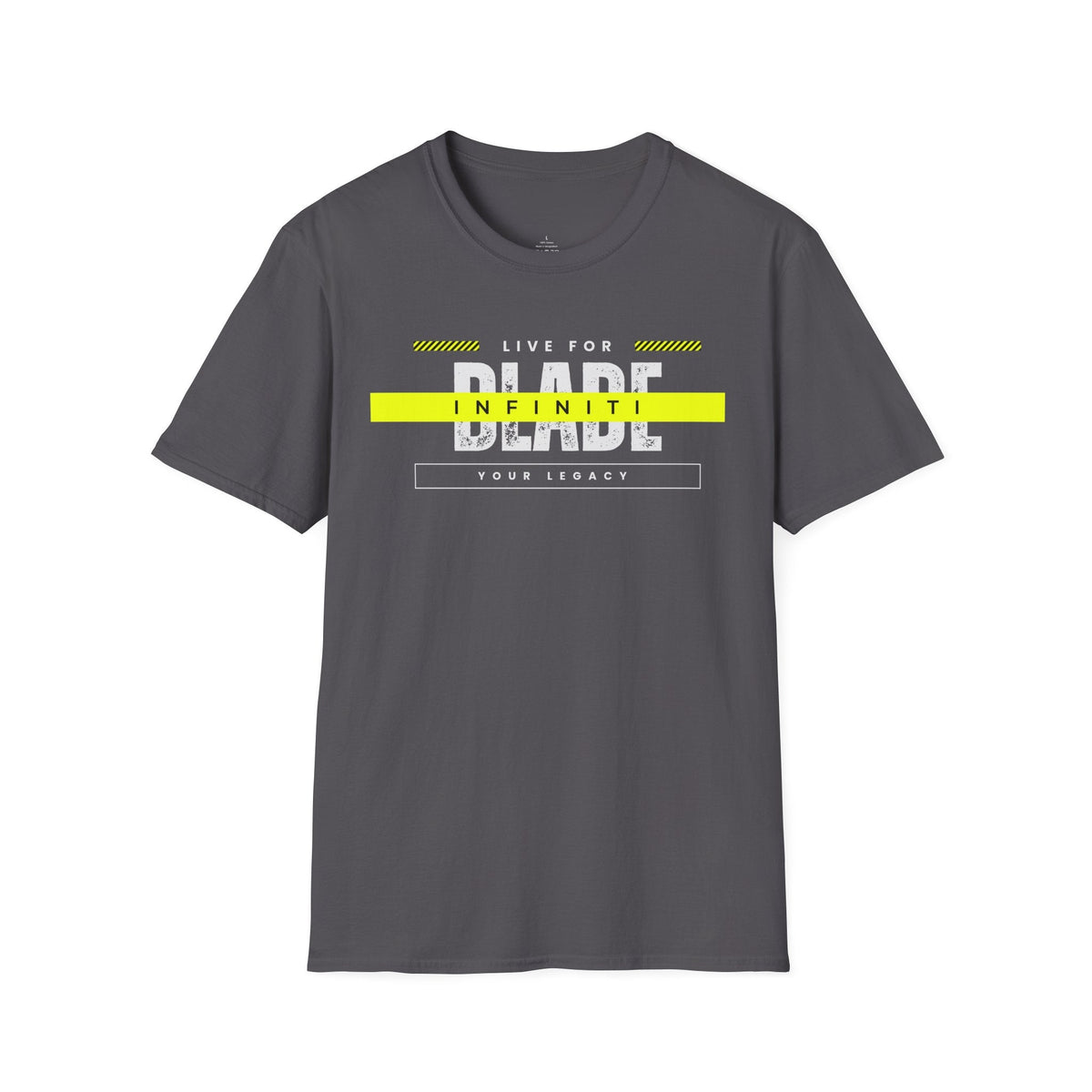 Printify Blade Essence T-Shirt featuring a modern graphic design on soft cotton fabric.