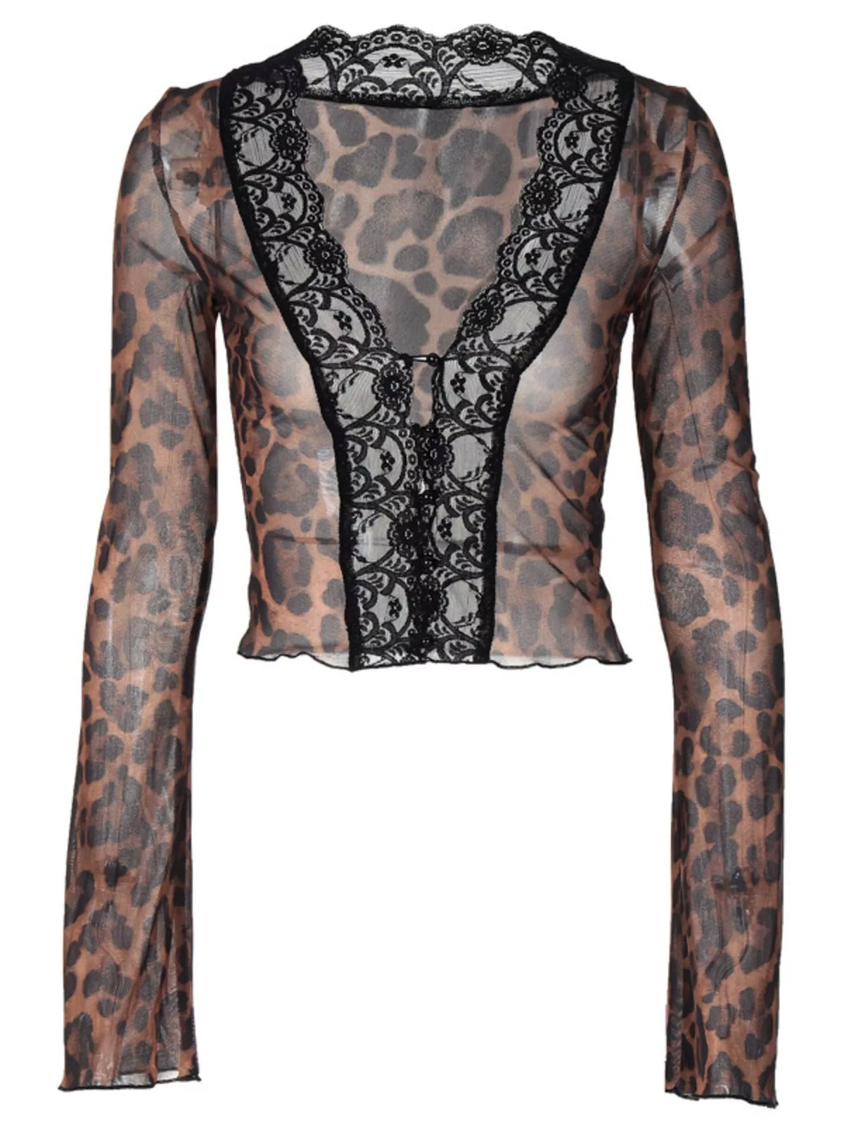 Plush Fashion Hub lace detail long sleeve top with elegant lace accents and a fitted design, perfect for stylish casual wear.