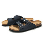 Men's cork slippers and women's beach sandals from Trendy Attic Store01, featuring comfortable slip-on design and casual style.