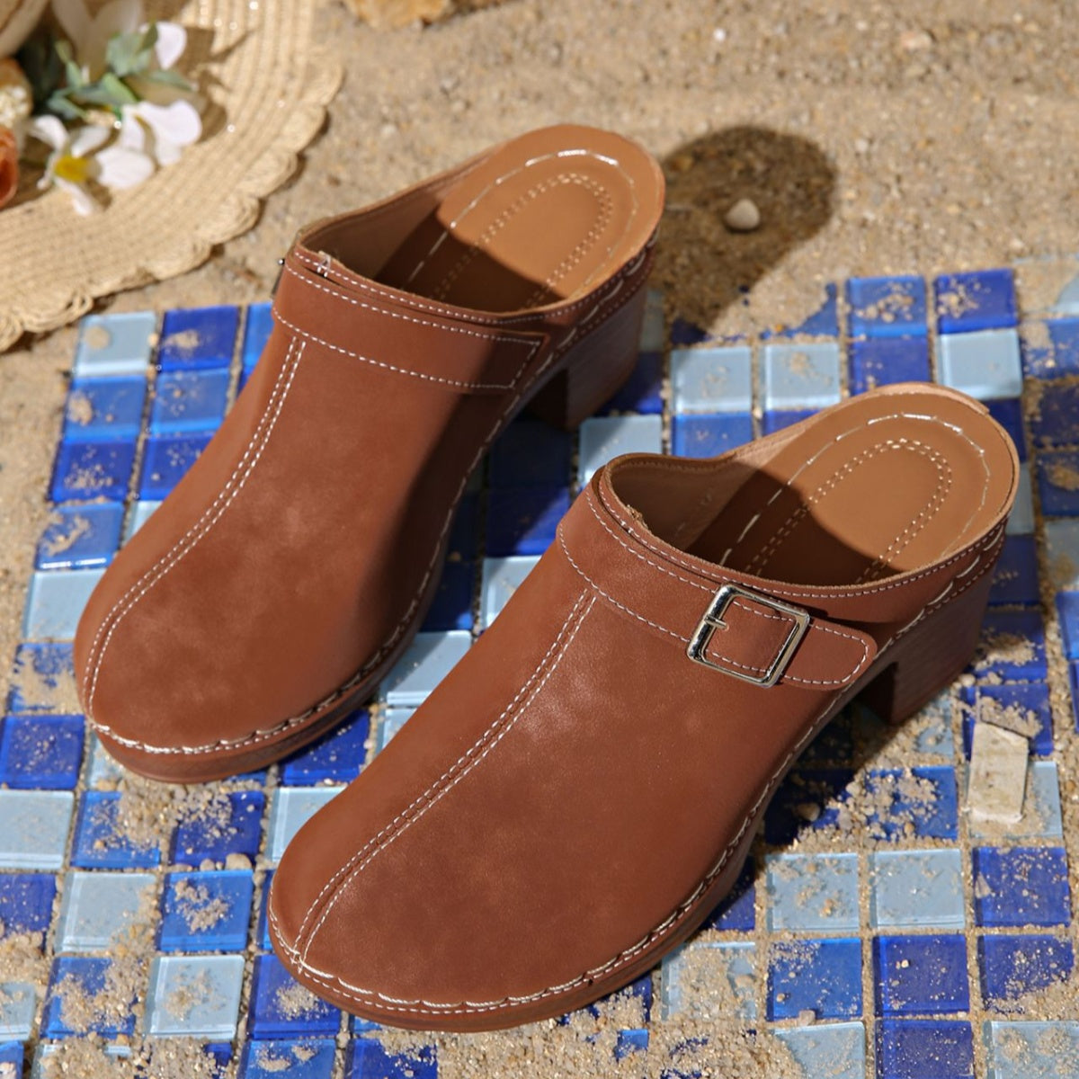 Women’s round toe platform slip-on comfort shoes by Plush Fashion Hub, lightweight daily footwear with a stylish design.