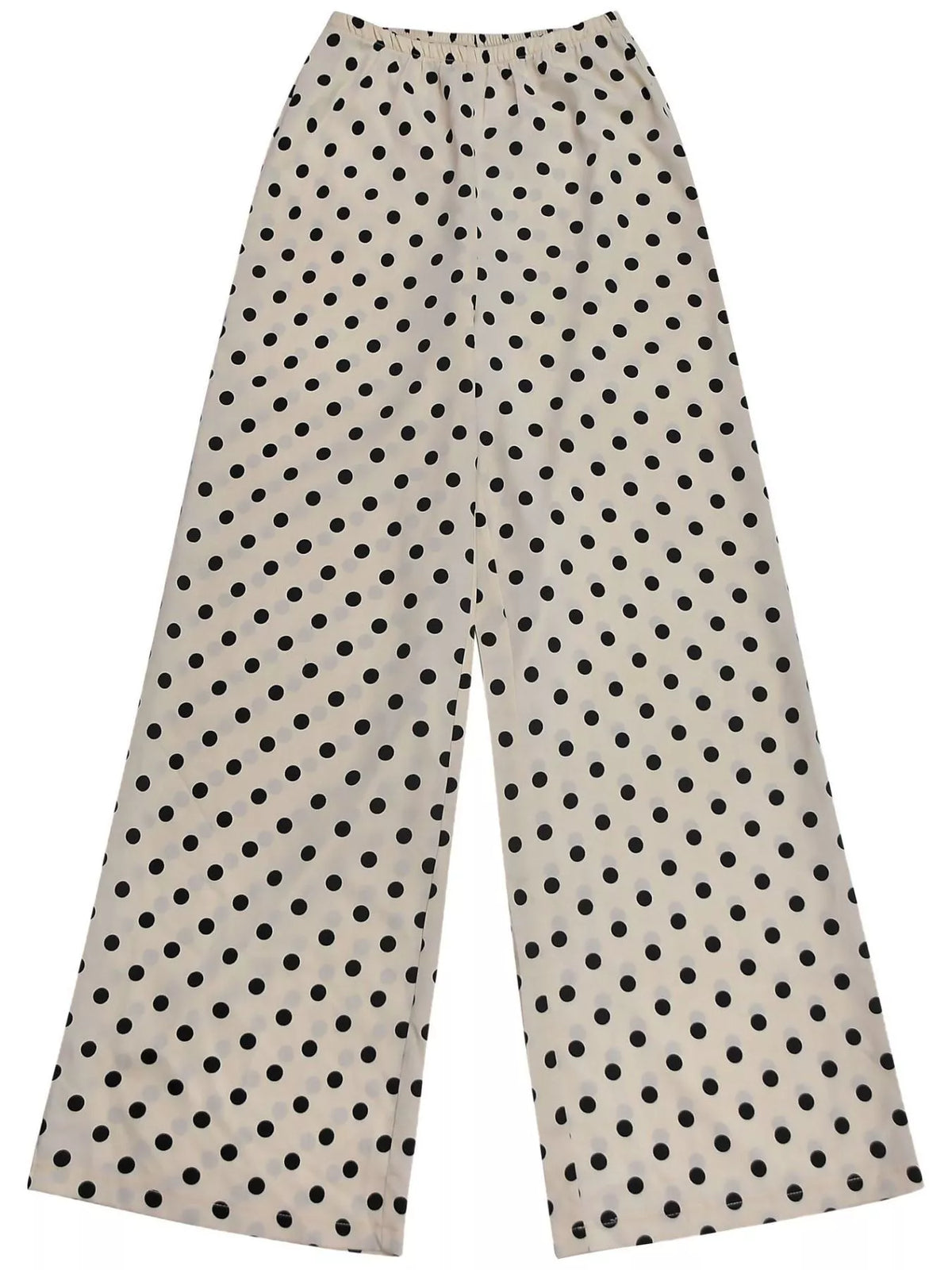 Polka dot halter neck cami and fringe trim pants set by Plush Fashion Hub, featuring rings and stylish summer outfit.