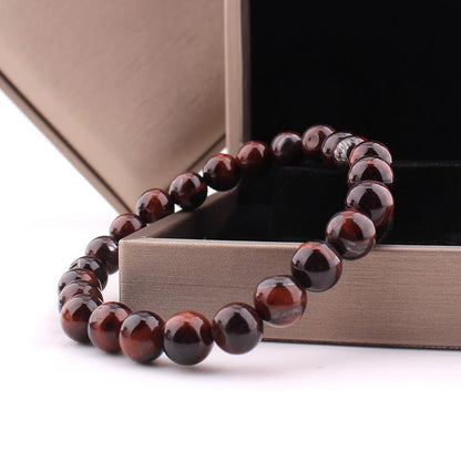 Vintage Style  8mm Red Tiger Eye BraceletElevate your energy and style with our Vintage Style 8mm Red Tiger Eye Bracelet. Made with agate and featuring a geometric shape, this unisex bracelet is perfect forBracletPlush Fashion ShopPlush Fashion Shop