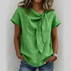 Women's loose-fit casual T-shirt by FitiqueFit, short sleeve pullover with a relaxed fit and soft fabric, perfect for everyday wear.