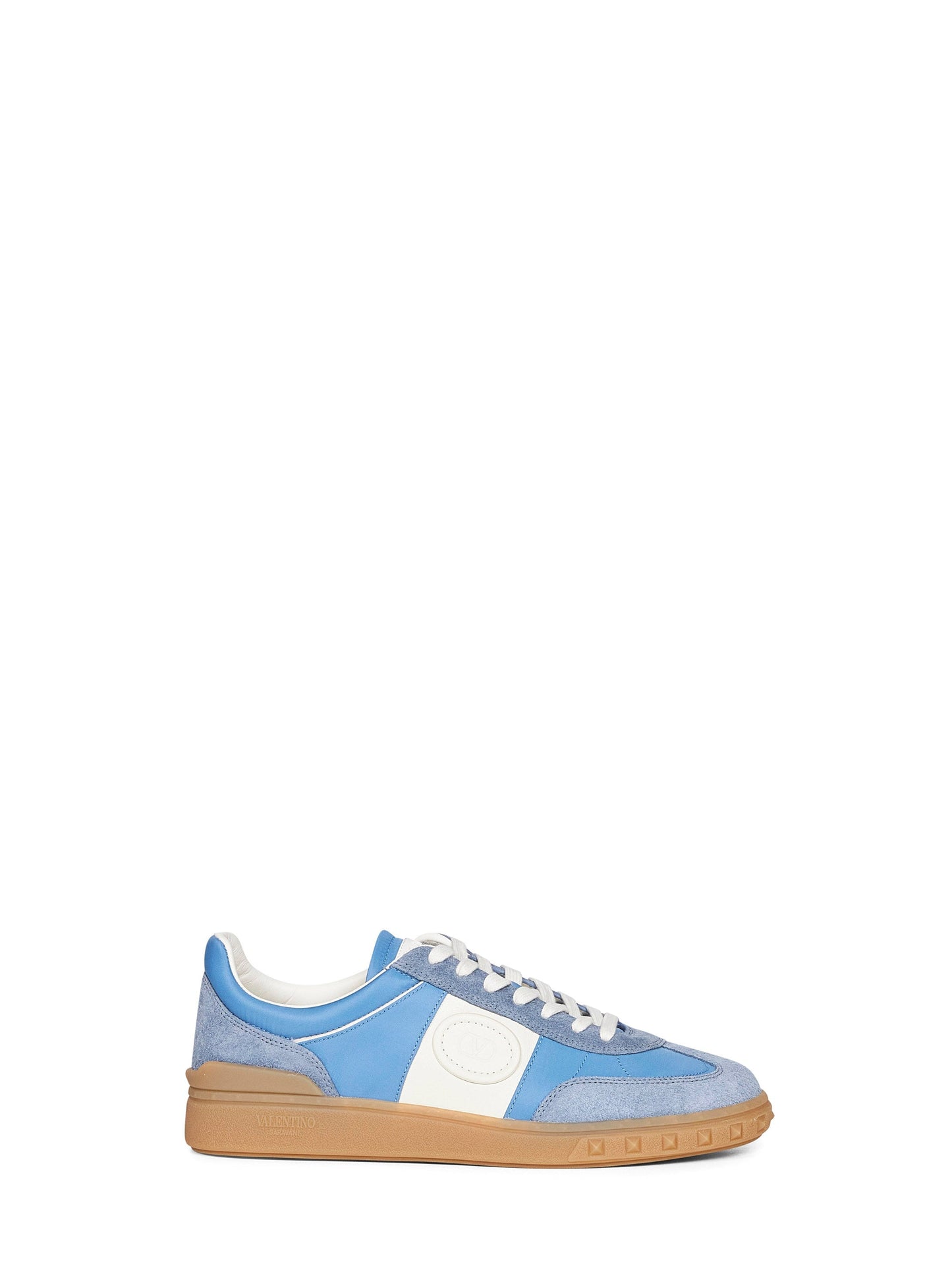 Valentino Garavani Men Light Blue Suede And Nylon Upvillage Sneakers Luosophy