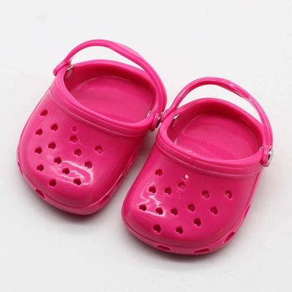 Children doll beach slippersExperience beach fun with these colorful doll beach slippers! Made of durable plastic, these fashionable accessories are perfect for all ages - from infants to youthGirls doll shoesPlush Fashions ShopPlush Fashion Shop