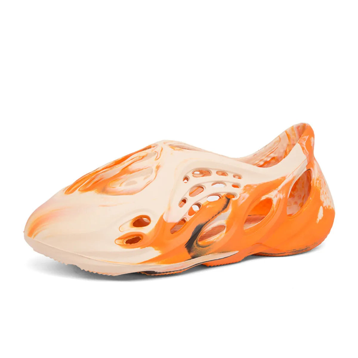 Plush Fashion Hub hollow-out flat sandals with open toe design and stylish cut-out details, perfect for casual summer wear.