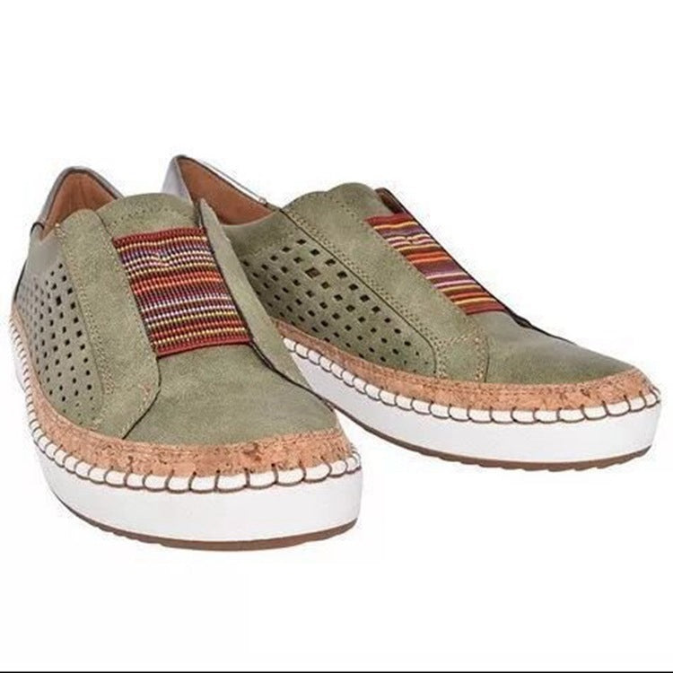 Large size casual women's canvas loafers by LadyShow.Store, European and American style, featuring comfortable slip-on design.