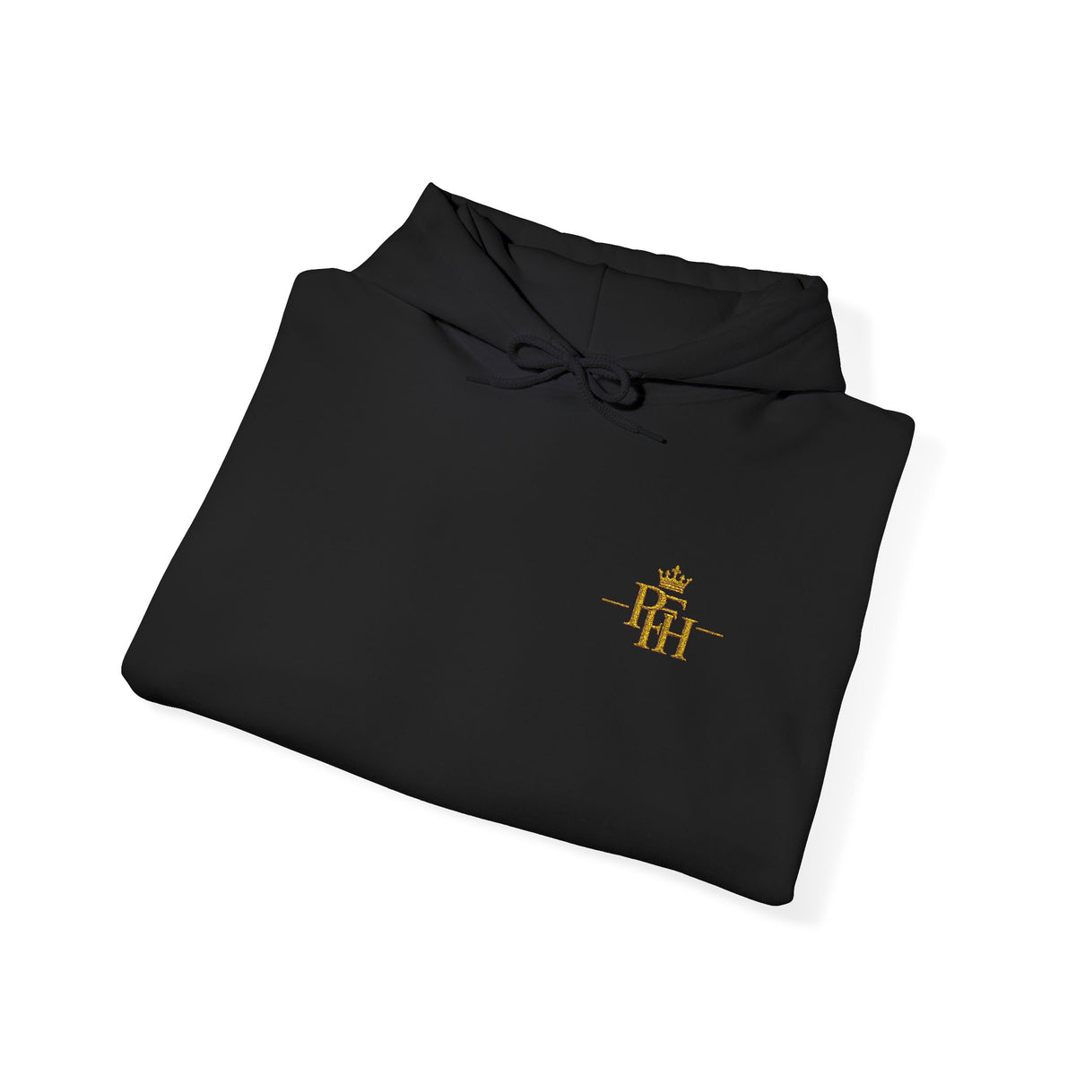 PFH Crown Embroidered Hoodie – Black & Gold