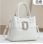 Lizard Patterned Mini Bucket Crossbody Bag with Zipper