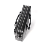 Men's leather briefcase by Pi-Mart with cowhide material, horizontal design, large capacity, suitable for professional use.