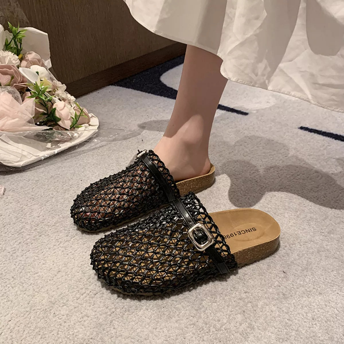 Breathable round toe sandals from Trendsi showing open-toe design and comfortable footwear for summer wear