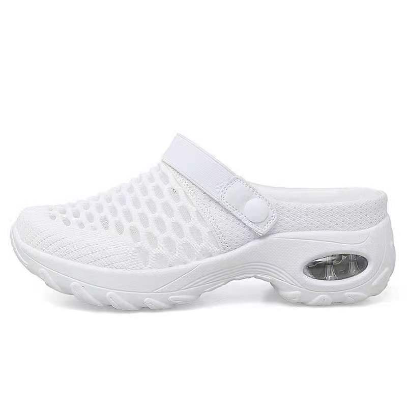 Spring And Summer Daily One Pedal Half Drag Breathable Light Air Cushion Women Sandals LadyShow.Store