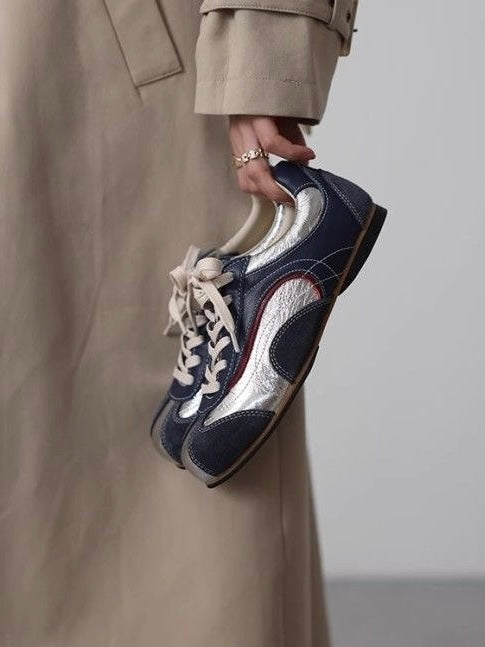 Vintage Platform Lace-up Cuban Sneakers Shoes Plush Fashion Hub