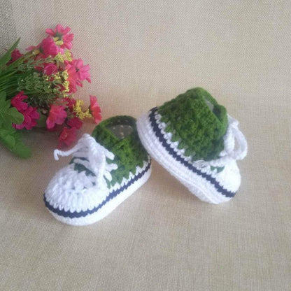 Hand-knitted Baby Bootees - Plush Fashion Shop #