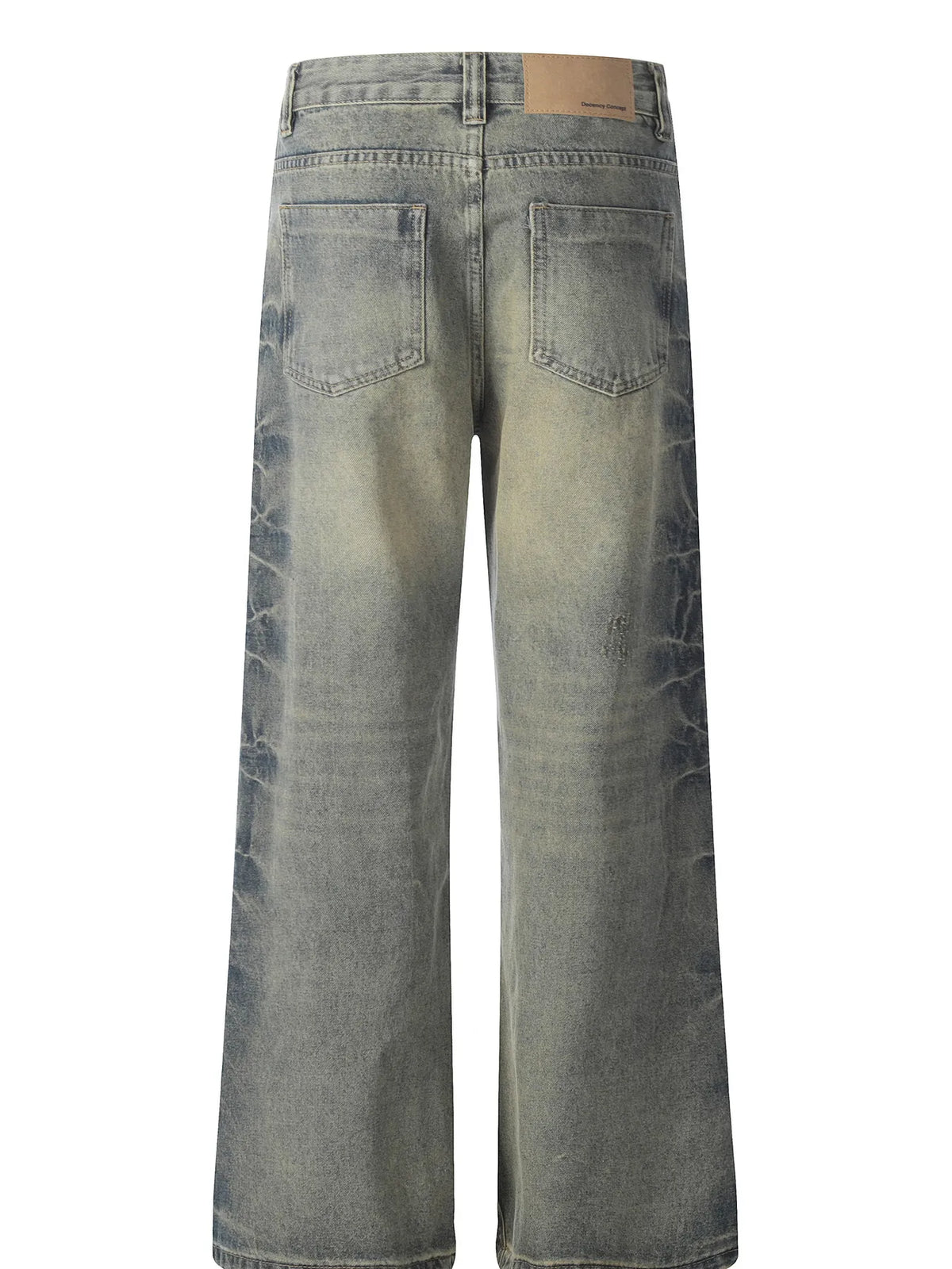 Men's washed wide-leg jeans by Plush Fashion Hub, featuring a relaxed fit and casual denim style.