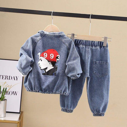 Boys Clothing New Clothes Fashionable Handsome Children's ClothingTransform your little boy into a fashionable and handsome young man with our Boy's Spring Clothing! Made from soft denim fabric, this two-piece suit in black or blueBaby clothsPlush Fashions ShopPlush Fashion Shop