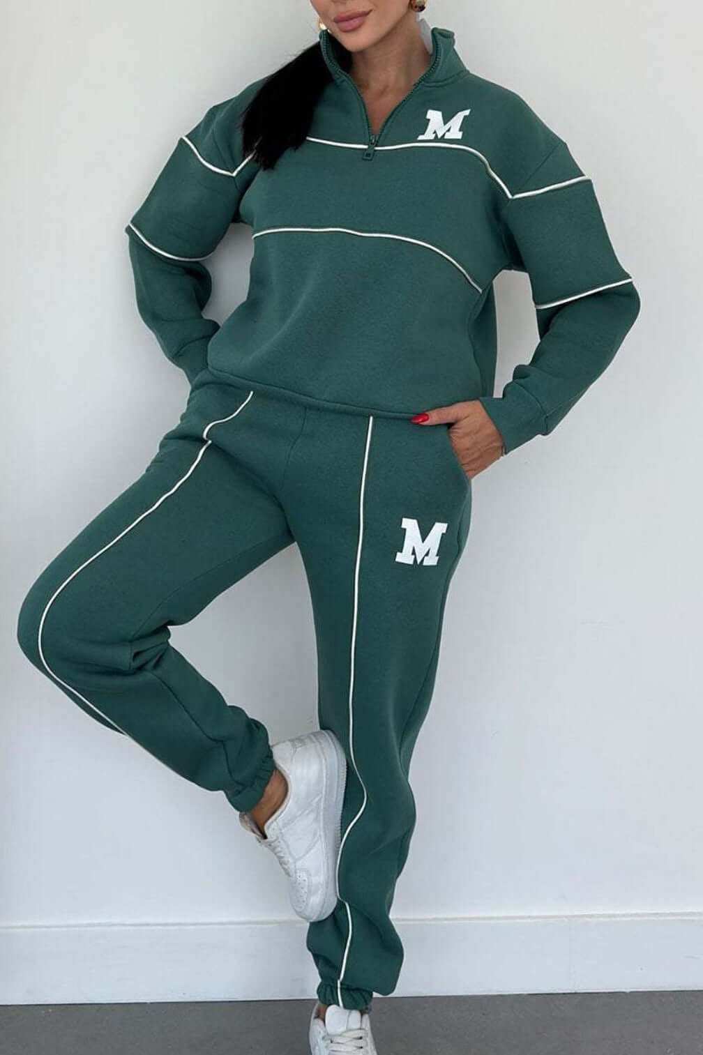 Women's Fashion  Piece Lounge Hoodless Pullover  Sweatsuit Sets With Pockets - Plush Fashion Shop #