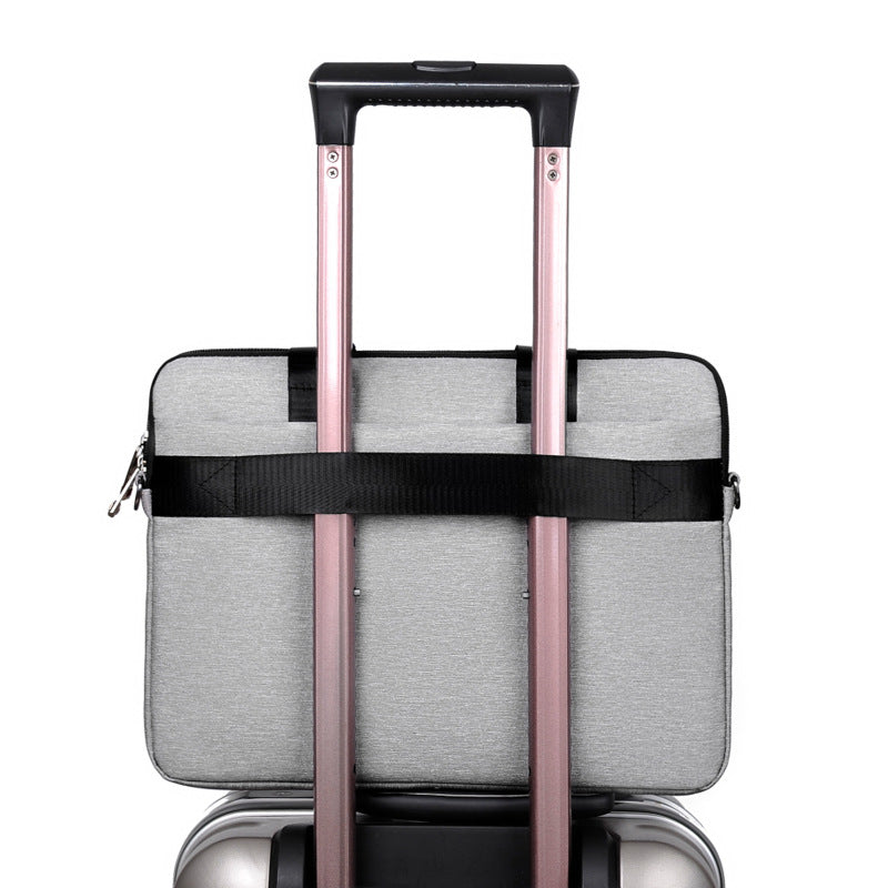 Pi-Mart men's laptop briefcase with shockproof PU leather, stylish handbag and professional business bag for carrying laptops.