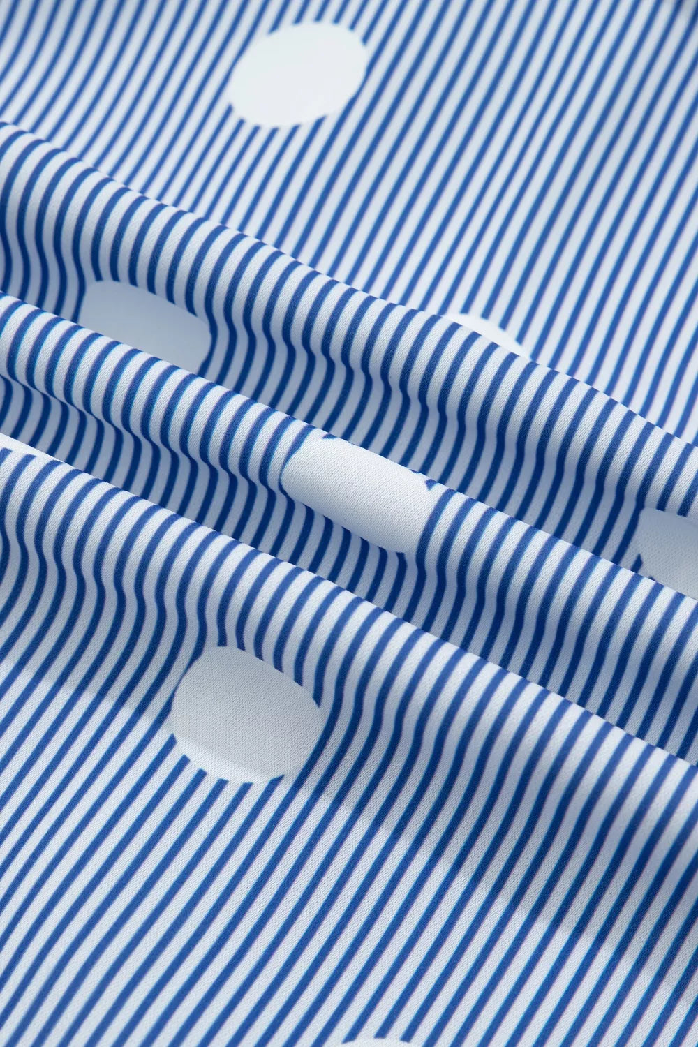 Plaid stripe contrast polka dot print pleated ruffle sleeve shirt from Plush Fashion Hub, showcasing stylish design and fabric details.