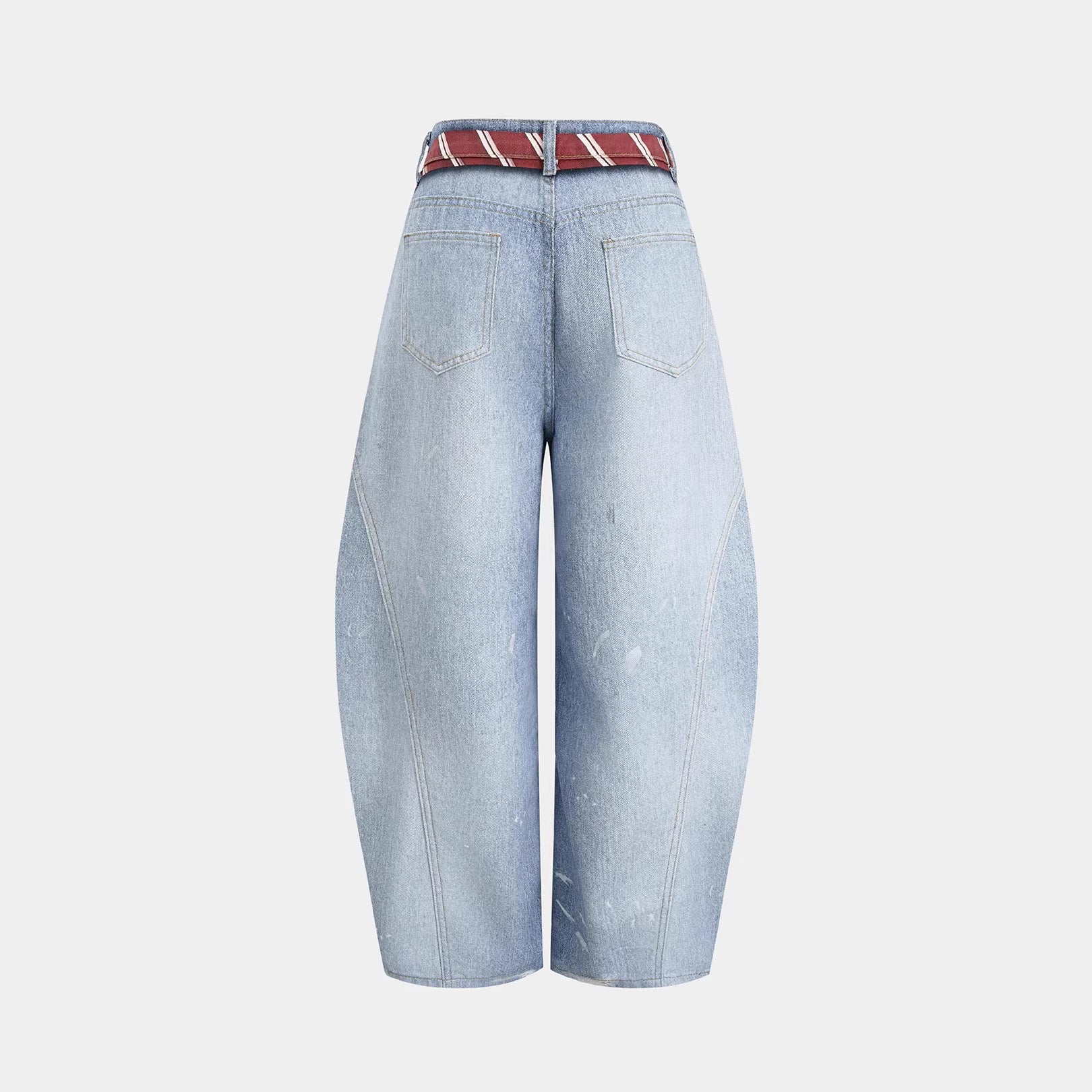 Street Style Badge Print Dagger Jeans