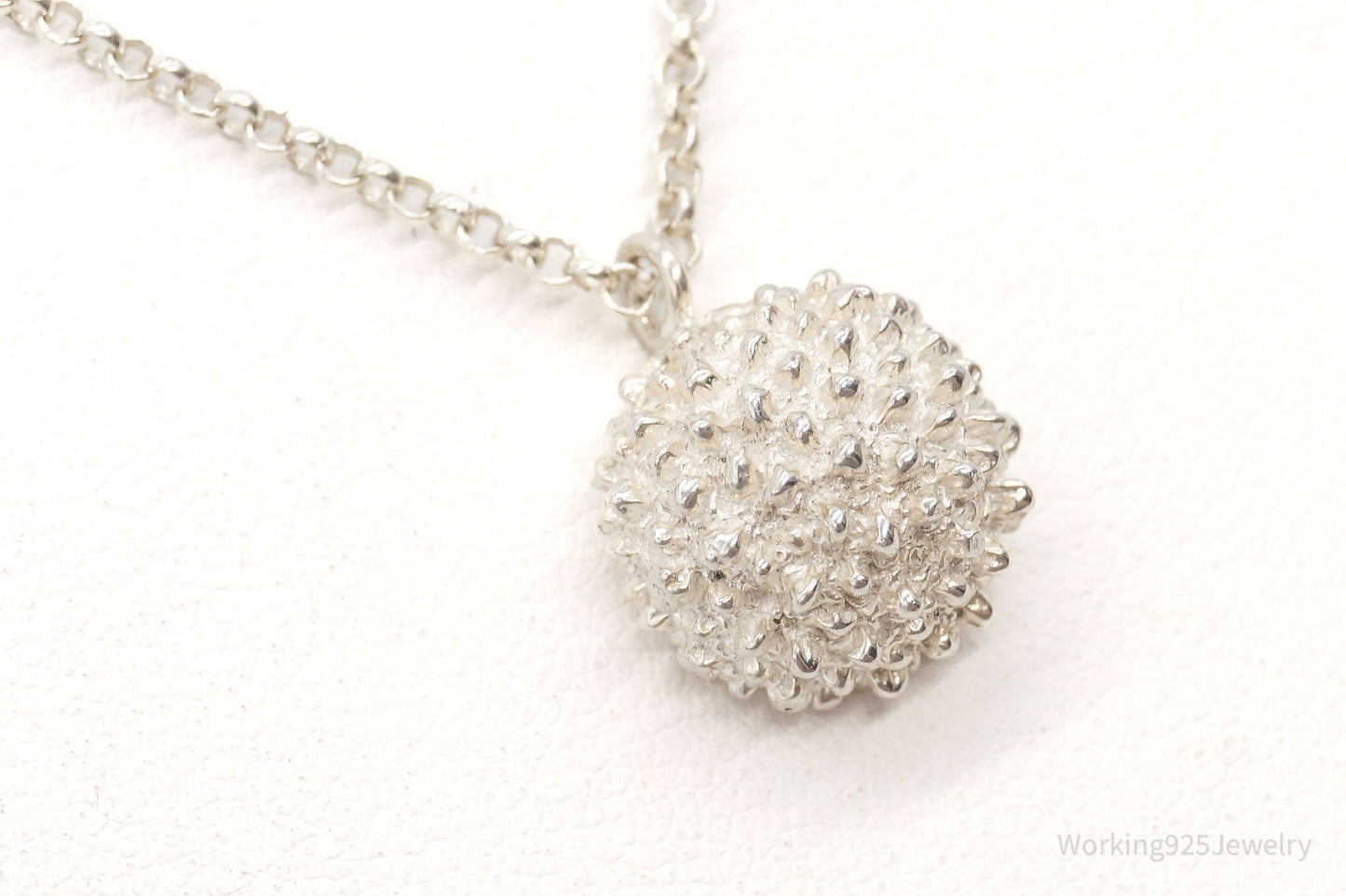 Vintage Designer ML Modernist Blue Topaz Quartz Sterling Silver Chain Necklace Working 925 Jewelry