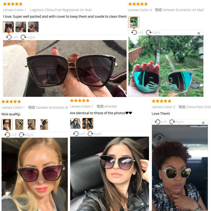 Black mirror cat eye sunglasses for women by Plush Fashion Hub, stylish eyeWear with a bold, fashionable design.