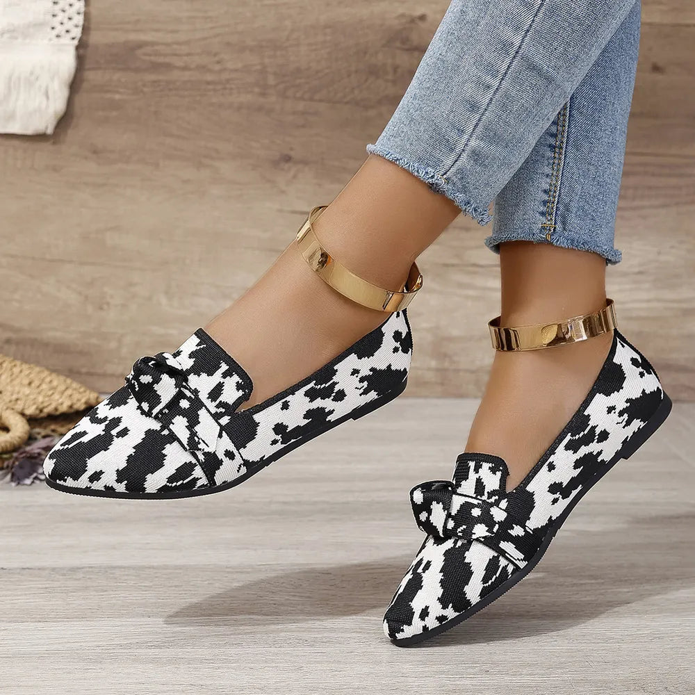 Trendsi mesh point toe flat slip-on shoes with breathable mesh upper and sleek design, perfect for casual or office wear.