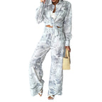 Printed Tie-Up Shirt & Pants Set