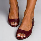 Women's Comfortable Flat Slip-On Fish Mouth Sandals