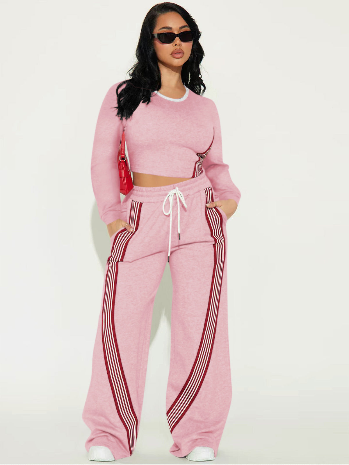 Plush Fashion Hub relaxed chic striped lounge top, casual and comfortable fashion piece with soft fabric and stylish design.