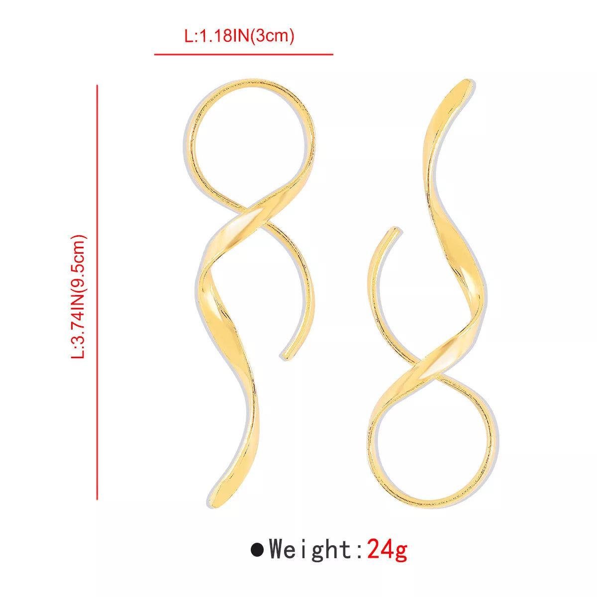 Silver alloy spiral drop earrings from Plush Fashion Hub featuring sleek, modern design with dangling twisted metal earrings.