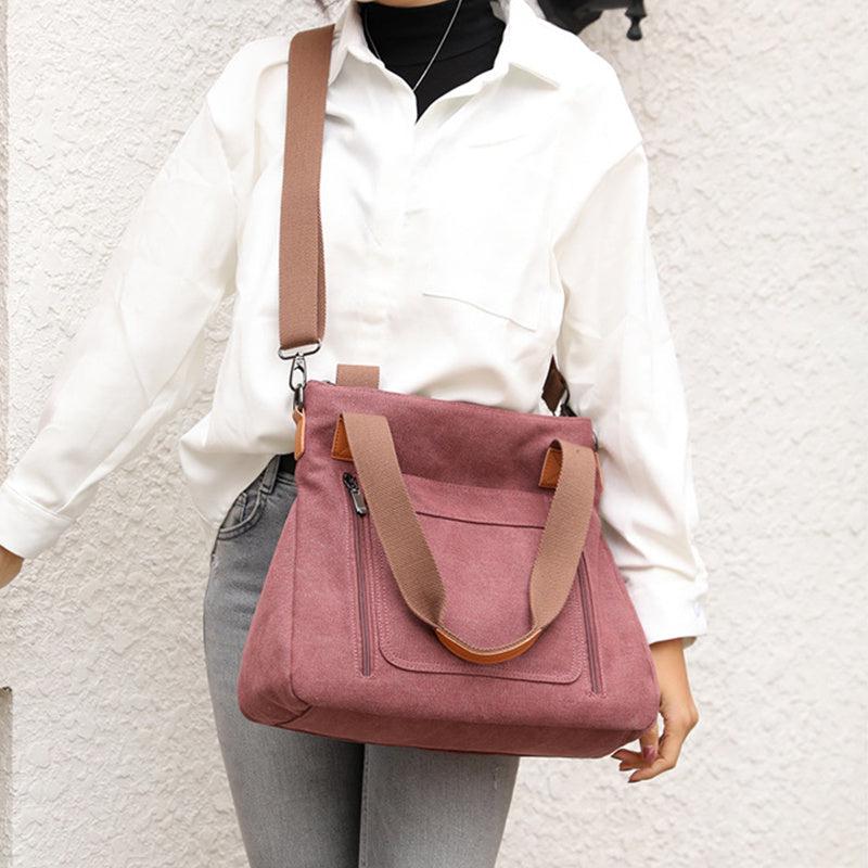 Women Large-capacity Canvas Casual Shoulder BagsBe stylish and organized with our Women's Large-capacity Canvas Casual Shoulder Bags. Made with soft canvas fabric, this bag is perfect for business or casual outingHandbagsPlush Fashions ShopPlush Fashion Shop