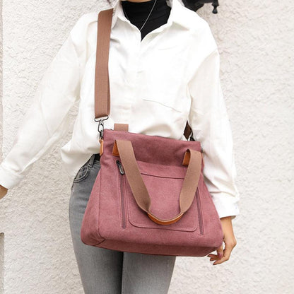 Women Large-capacity Canvas Casual Shoulder BagsBe stylish and organized with our Women's Large-capacity Canvas Casual Shoulder Bags. Made with soft canvas fabric, this bag is perfect for business or casual outingHandbagsPlush Fashions ShopPlush Fashion Shop