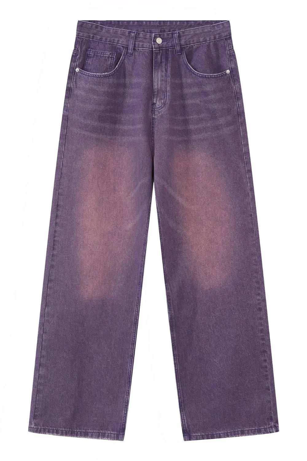 Plush Fashion Hub pocketed baggy denim jeans showing relaxed fit, classic blue color, and functional side pockets.