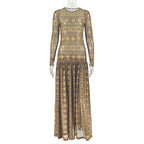 Elegant women's waist-cinching A-line skirt with a slight sheer finish, perfect for retro and slimming fashion styles.