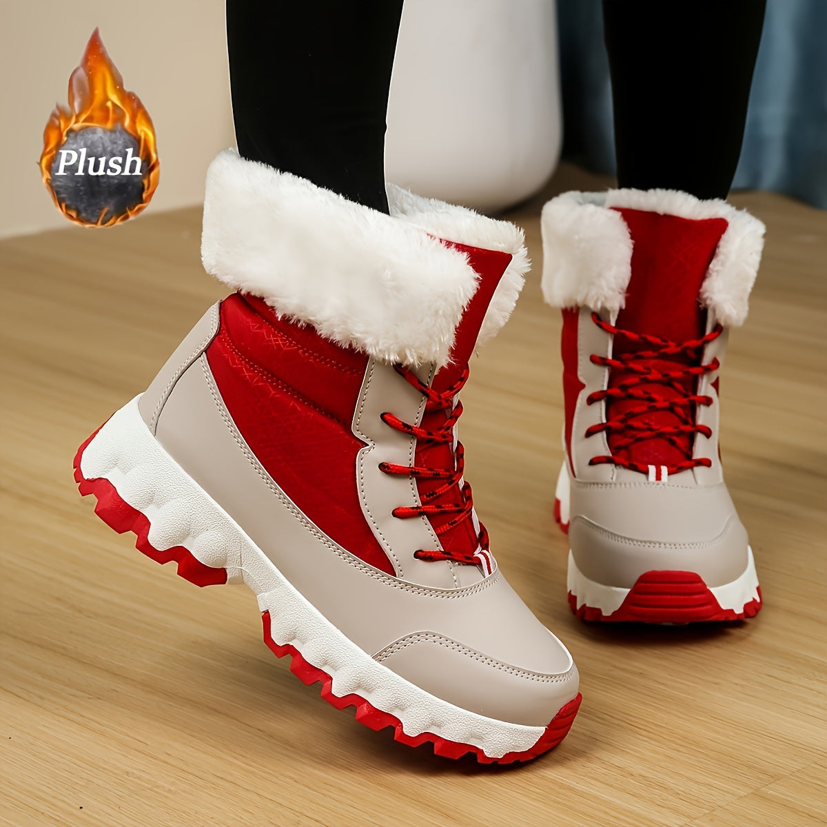 Velvet Warm Comfortable Winter Style Snow Boots Trendy Attic Store01