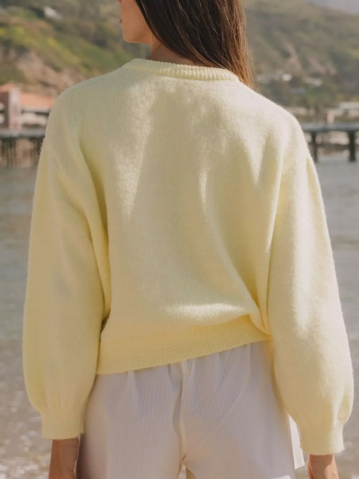 Simply Love button-down knit cardigan featuring a cozy, stylish design with a classic collar and front buttons.