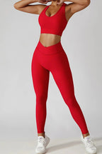 FitiqueFit 3-piece seamless yoga set with jacket, sports bra, and leggings, designed for comfortable activewear and flexible movement.