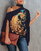 Women's FitiqueFit V-neck printed off-shoulder vest top in various floral and abstract designs, casualwear, size S to XXL.