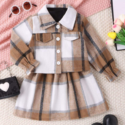 Turtleneck Plaid Dress Plaid Jacket Two-piece SetDiscover the perfect balance of fashion and comfort with our Turtleneck Plaid Dress Plaid Jacket Two-piece Set. Made from high-quality polyester, the unique plaid pa2 piece setPlush Fashions ShopPlush Fashion Shop