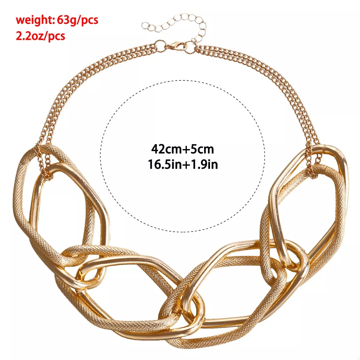 18K gold-plated chain necklace from Plush Fashion Hub with a sleek, elegant design, shown on a neutral background