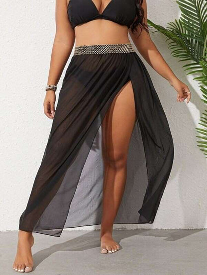 Women's Plus Size Breathable Mesh Split Beach SkirtElevate your beach style with our Plus Size Women's Breathable Mesh Split Beach Skirt. Perfect for swimming and wading, this shirt skirt is available in sizes XL-5XLSkirtsPlush Fashions ShopPlush Fashion Shop