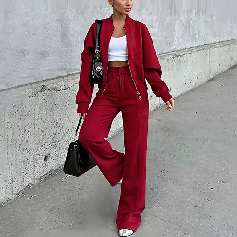 Plush Fashion Hub relaxed tie-waist lounge pants in soft fabric, featuring a comfortable fit and stylish design.