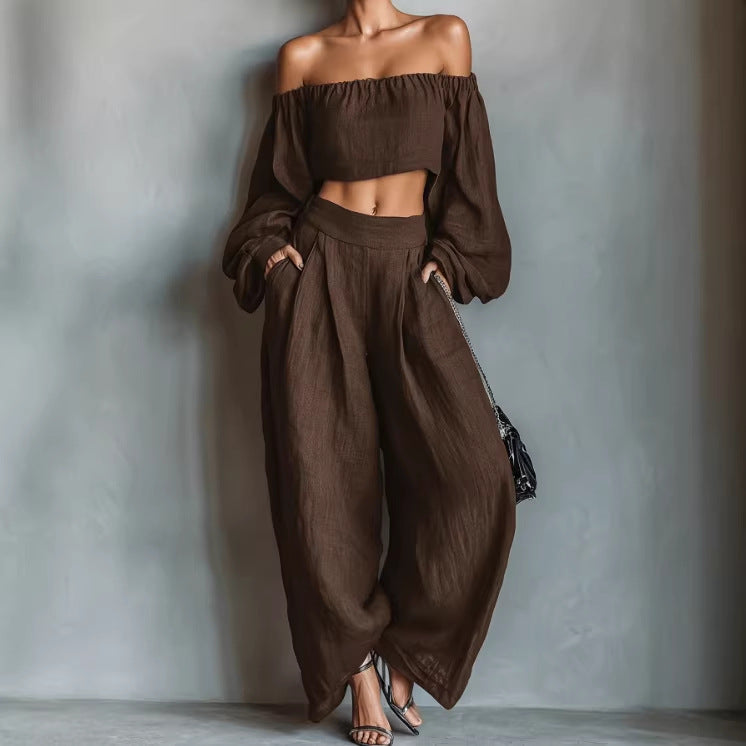 Relaxed Wide-Leg Trouser Set